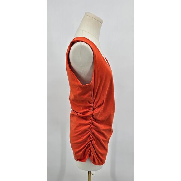 Boden Orange Ruched Tank Top (Size US 12 / UK 16) - Picture 2 of 7
